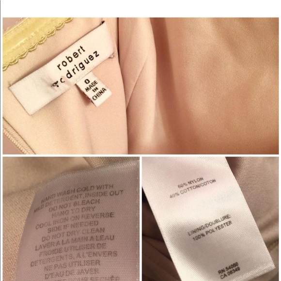 ROBERT RODRIGUEZ LACE PEPLUM DRESS CHAMPAGNE SZ 0 - Picture 3 of 8